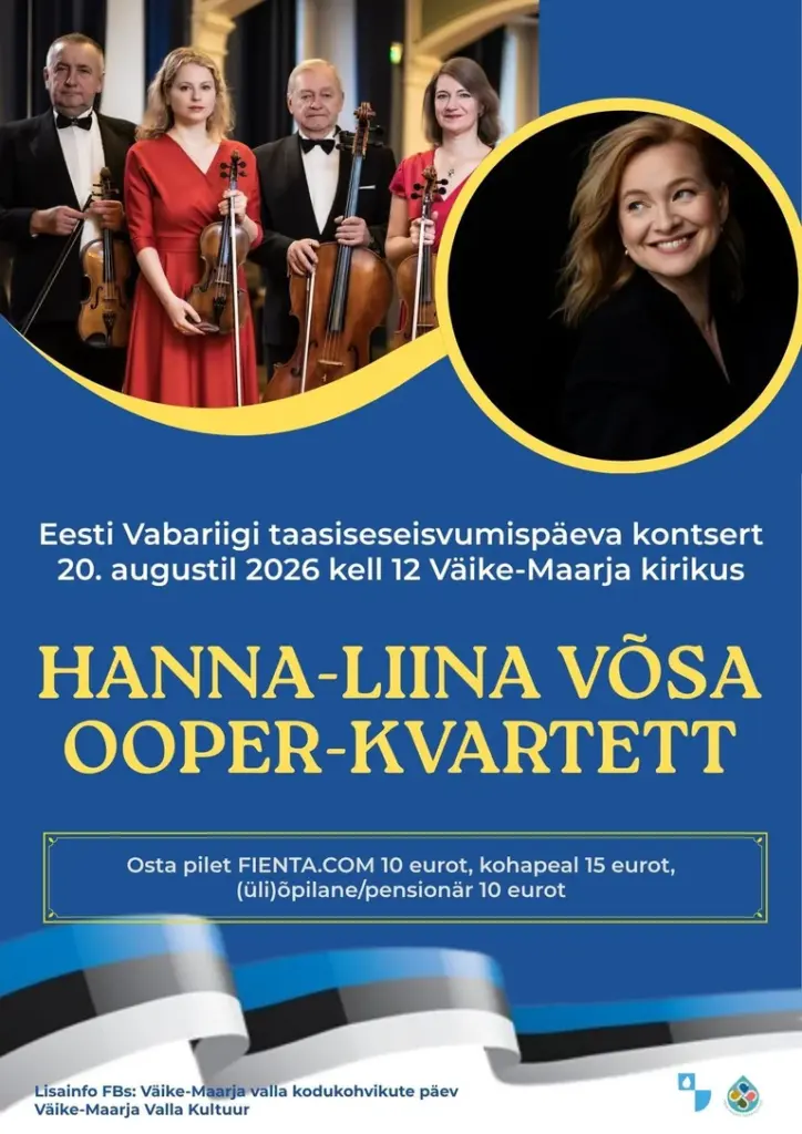 Hanna-Liina Võsa annab Väike-Maarjas tasuta taasiseseisvumispäeva kontserdi: what residents need to know