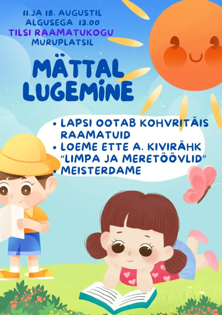 „Mättal lugemine” kutsub lapsed 18. augustil Tilsi